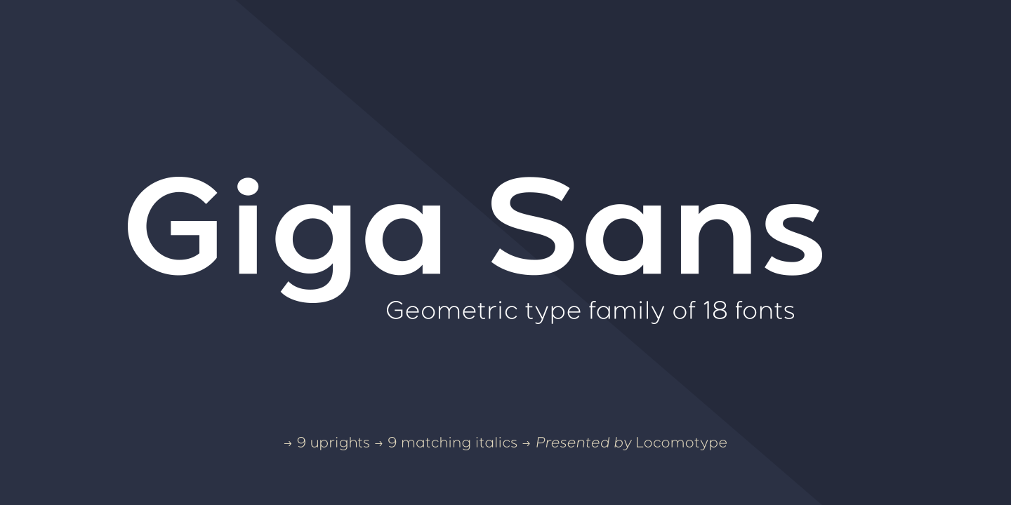 Giga Sans Font preview